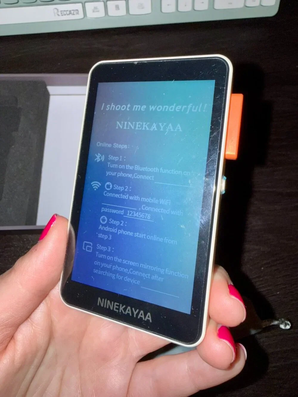 Ninekayaa Mobile Selfie Screen New In Box IPhone Magnetic Attachment